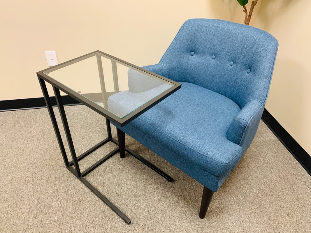 Side tables with forked legs...